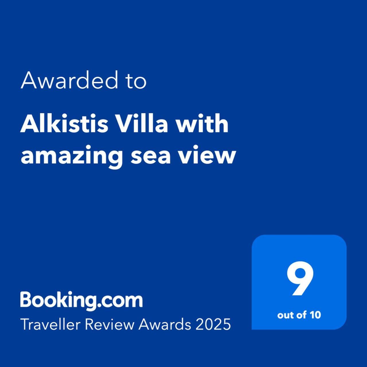 Alkistis Villa With Amazing Sea View Marulász Kültér fotó